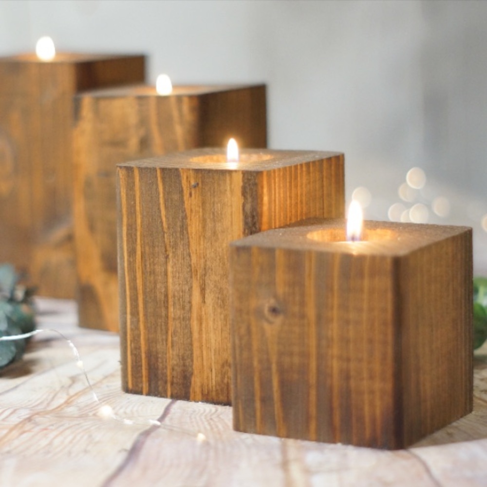 Rustic candle holders 🌻